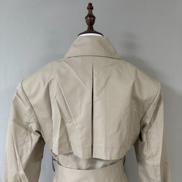 Helsa Women's Twill Cropped Trench Coat - Picture 11 of 16